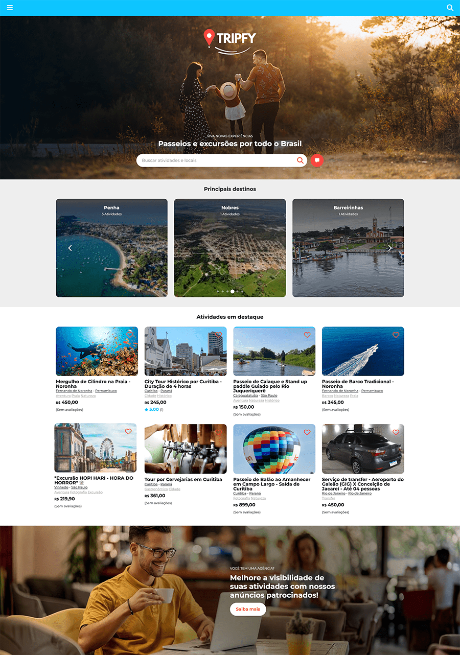 Desenvolvimento de Landing Page: Tripfy